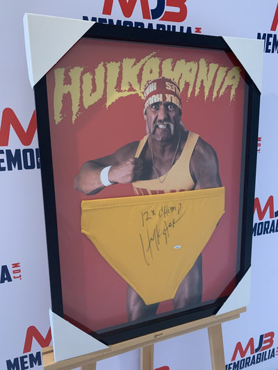 Hulk Hogan WWE Wrestling 12x World Champion signed autographed Trunks Framed with COA
