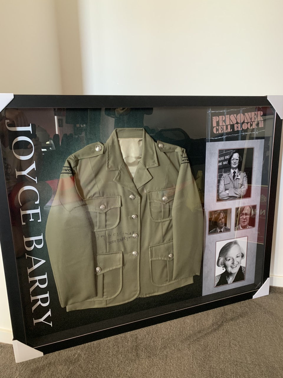 Custom Made Cell block H “Officers Jacket” signed by Joy Westmore who played Officer Joyce Barry with full COA