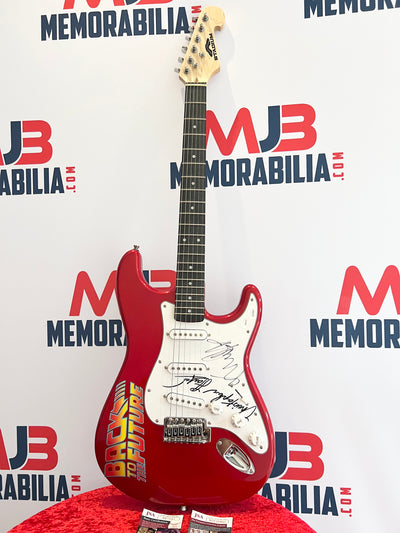 Michael J. Fox & Christopher Lloyd Dual-Signed Back to the Future Electric Guitar  Extremely Rare JSA Authenticated