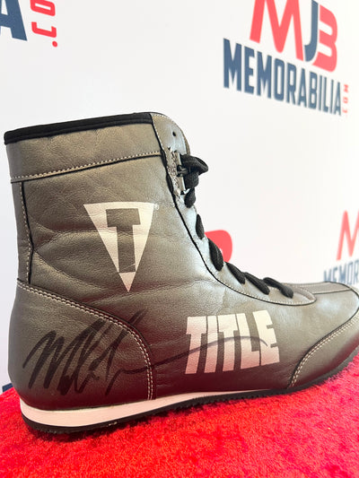 Mike Tyson Signed Title Boxing Shoe PSA RARE