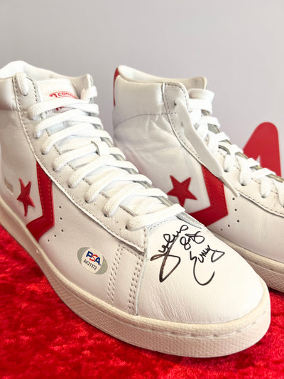 Julius Dr J Erving Signed Converse Basketball shoe Rare PSA COA