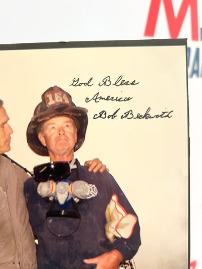 Bob Beckwith Signed Photograph President Bush Ground Zero RARE COA Inscribed God Bless America