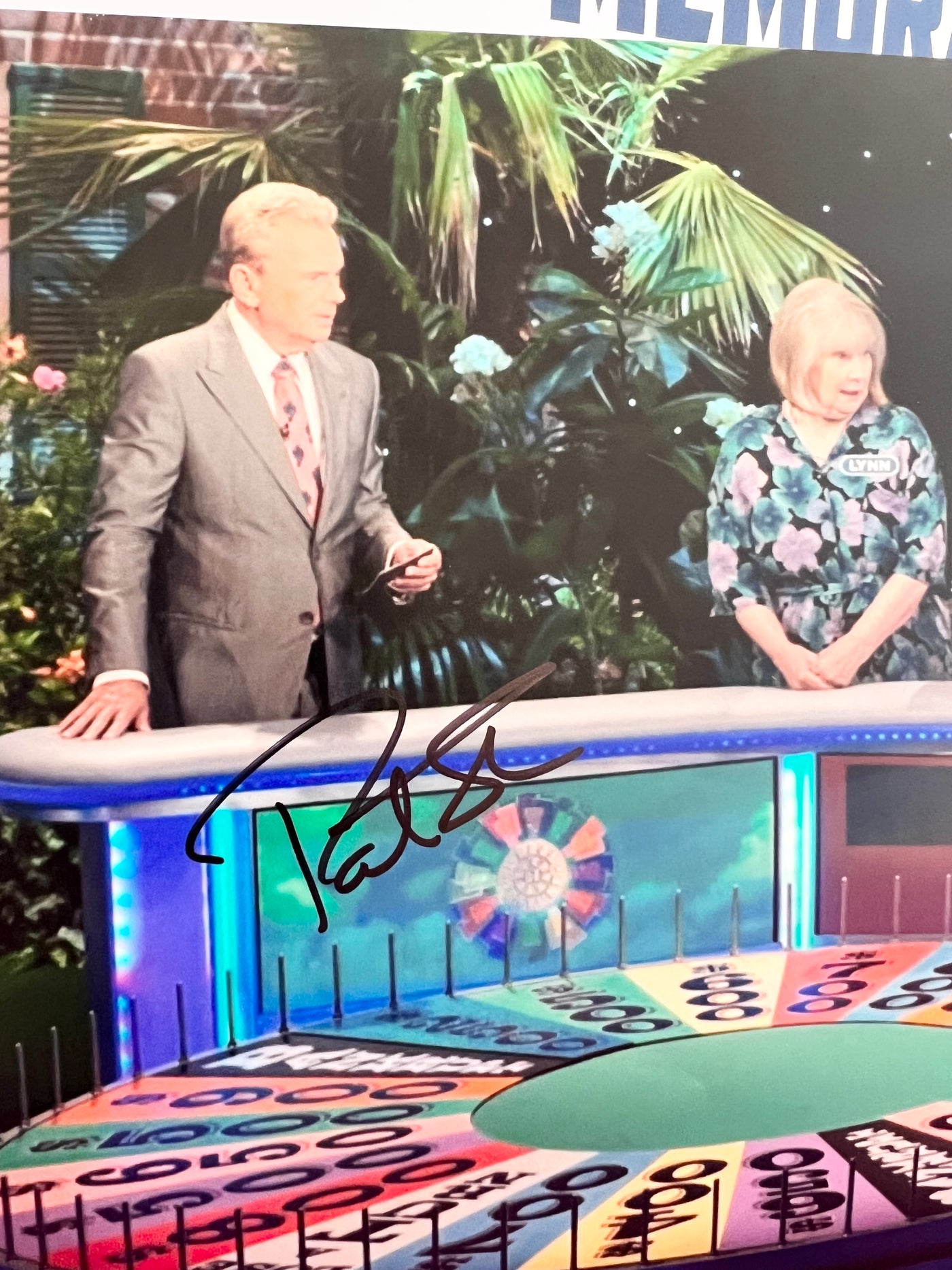 Signed Pat Sajak Wheel of Fortune 8x10 Photograph  RARE Authenticated