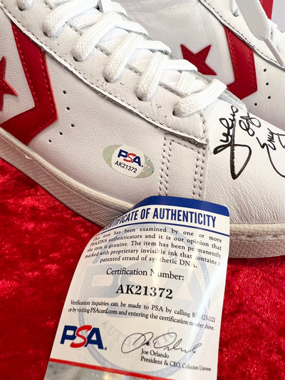 Julius Dr J Erving Signed Converse Basketball shoe Rare PSA COA