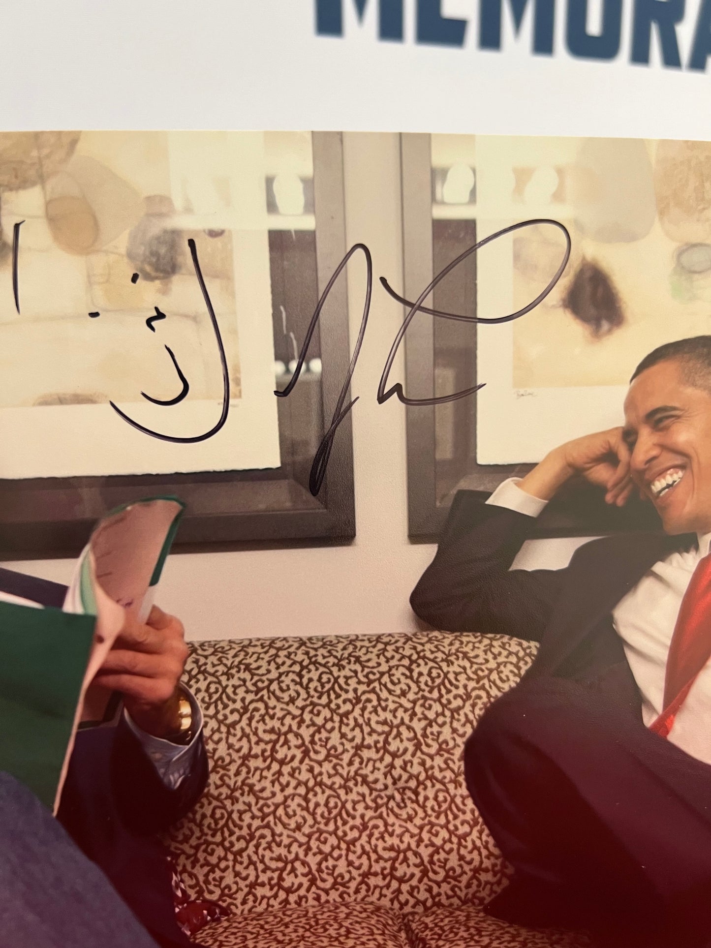 Signed Jay Leno Photograph with President Barack Obama - Fully Authenticated RARE