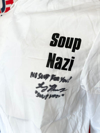 Larry Thomas Signed Seinfeld Chef Shirt Inscribed No Soup for you PSA RARE