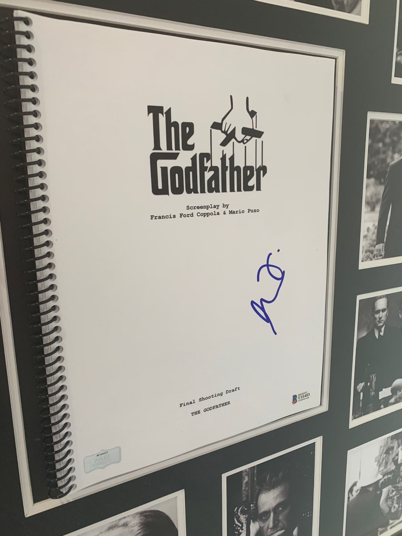 Al Pacino Signed Godfather Movie Script (Beckett COA)