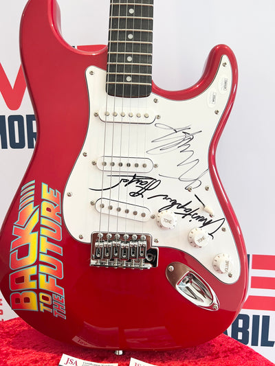 Michael J. Fox & Christopher Lloyd Dual-Signed Back to the Future Electric Guitar  Extremely Rare JSA Authenticated
