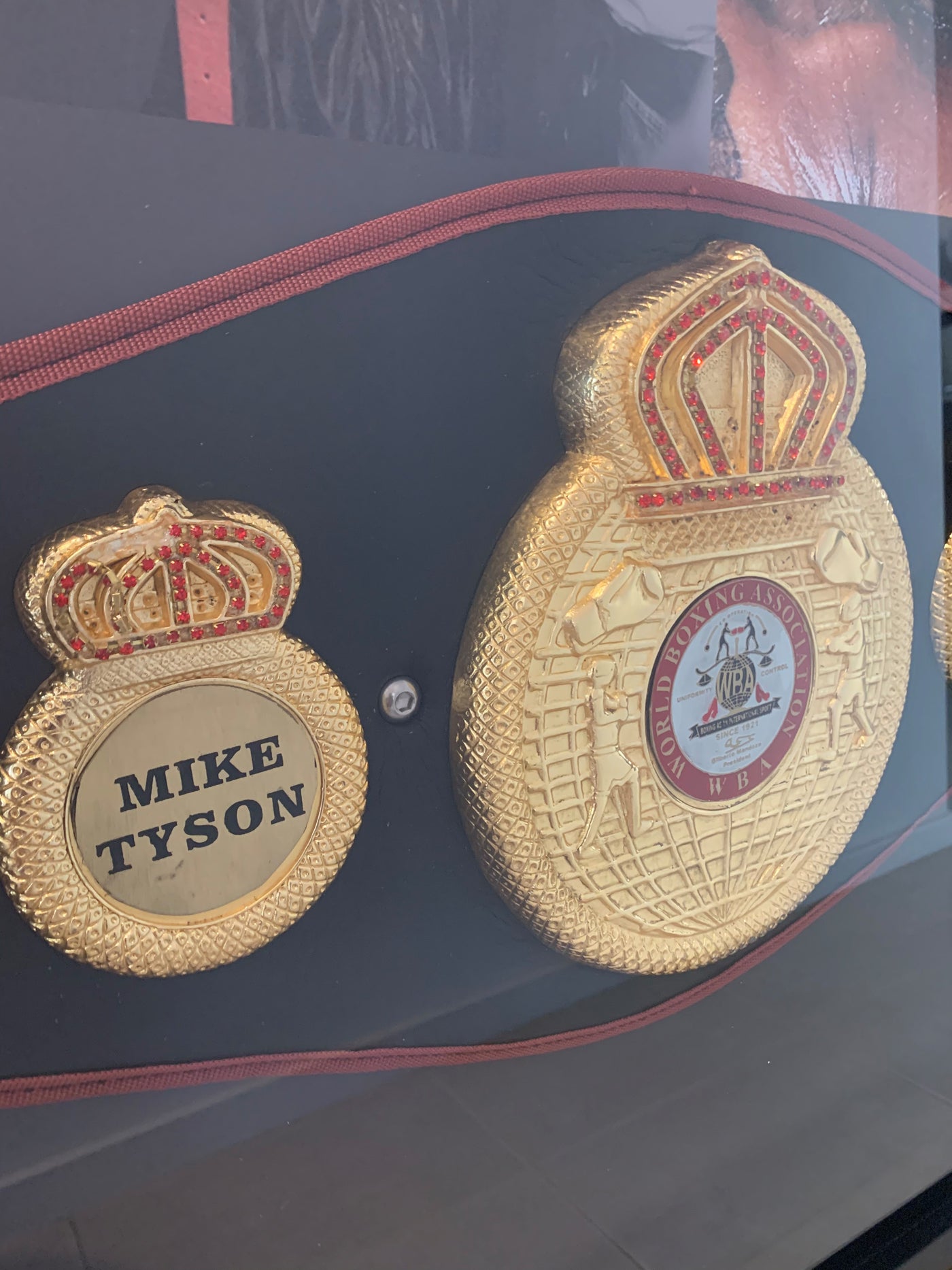 Mike Tyson Rare personally hand signed Replica Full size WBA Championship Belt