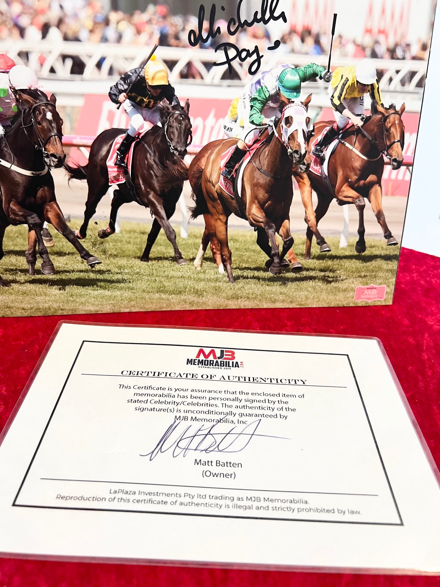 Michelle Payne Signed Photo  Historic Melbourne Cup Win
