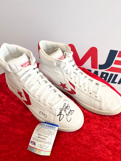 Julius Dr J Erving Signed Converse Basketball shoe Rare PSA COA