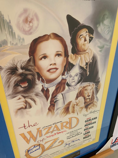 Wizard of Oz  movie poster signed by 8 Munchkins JSA and Munchkinland COA