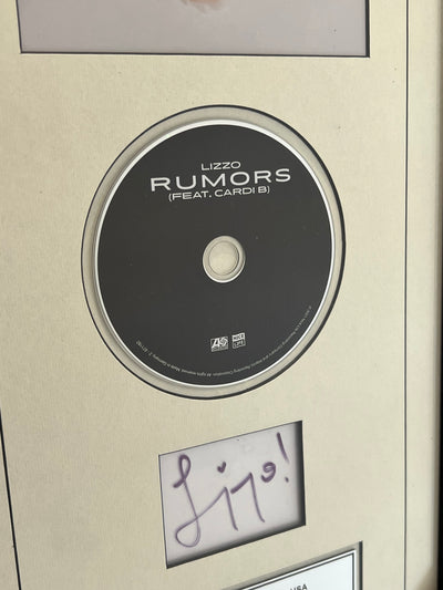 Exclusive Lizzo Signed Rumors CD Feat. Cardi B  Framed with Photo and Full Authentication - Free Shipping