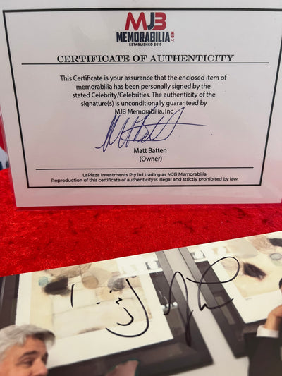 Signed Jay Leno Photograph with President Barack Obama - Fully Authenticated RARE