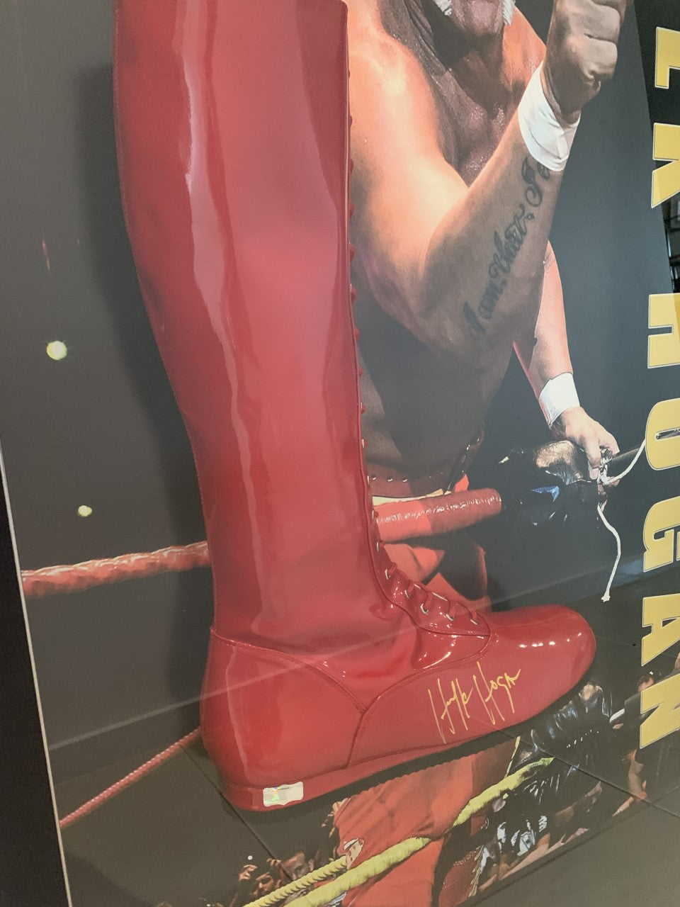 Hulk Hogan WWE Wrestling 12x World Champion signed autographed Red boot Framed with COA