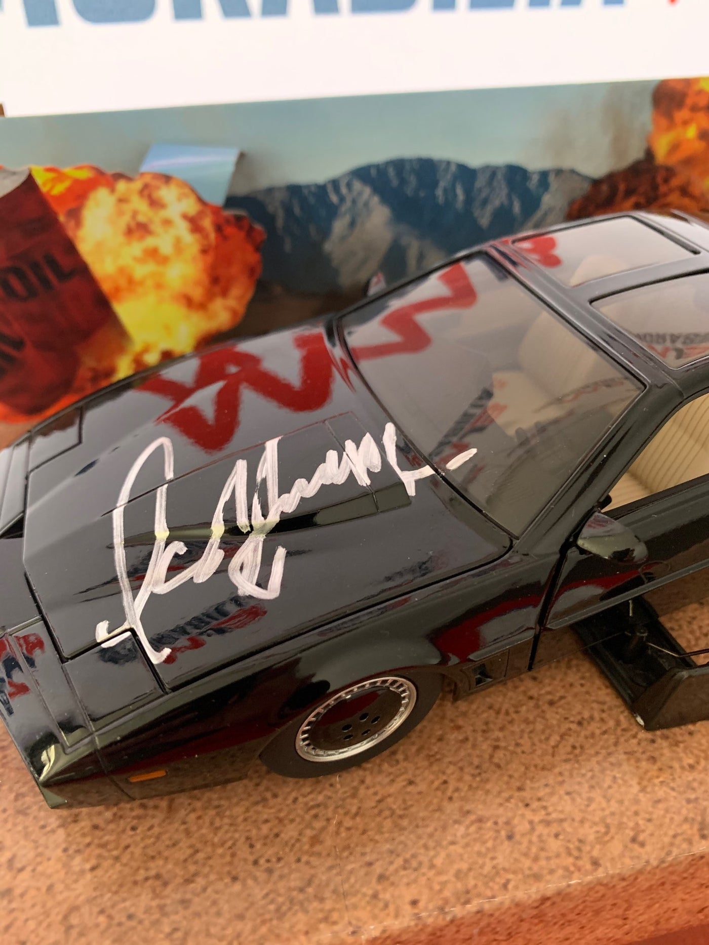 Knight Signature Knight Rider David Hasselhoff Signed Knight Rider 1982 Pontiac Firebird Trans AM 1 ...