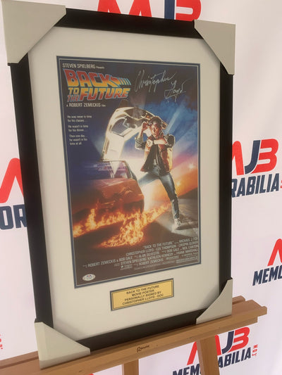 Christopher Lloyd Signed Back to the Future Movie poster PSA Authentication
