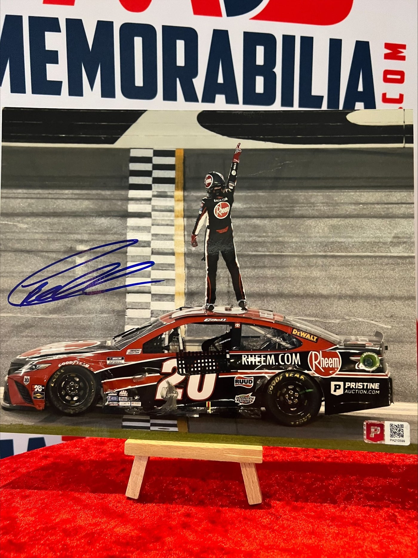 Christopher Bell Signed NASCAR First Cup Win 8x10 Photo COA