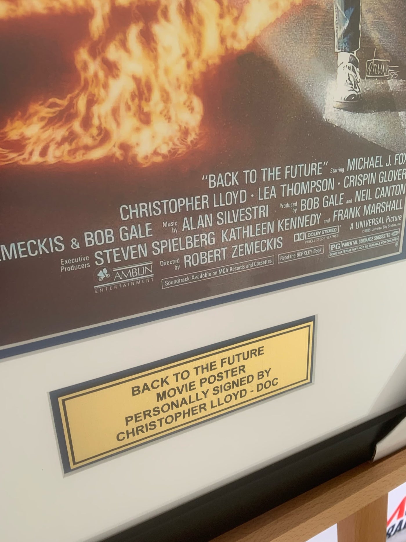 Christopher Lloyd Signed Back to the Future Movie poster PSA Authentication