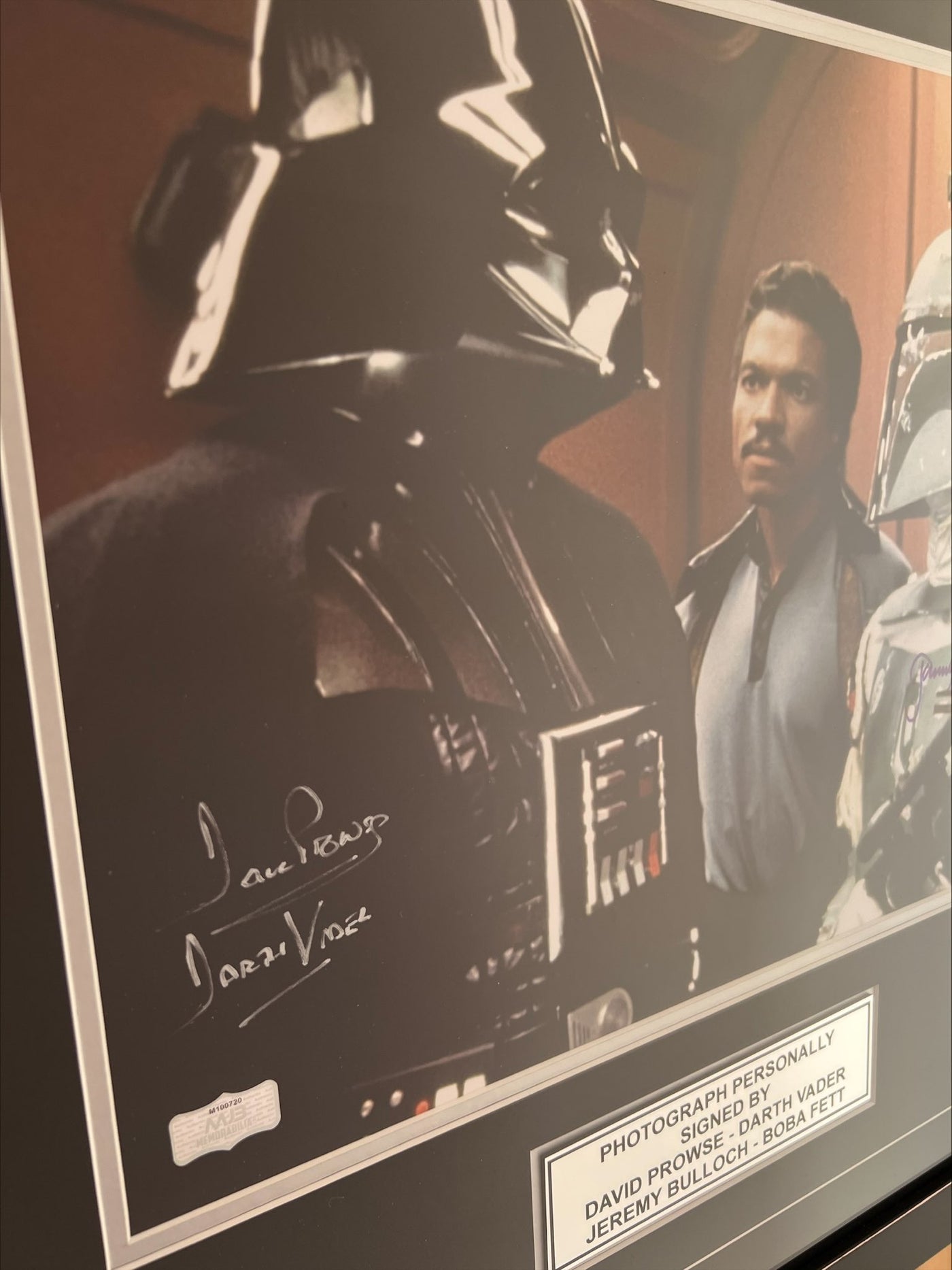David Prowse Jeremy Bulloch Signed Star Wars Inscribed Darth Vader Boba Fett Beckett Authentication