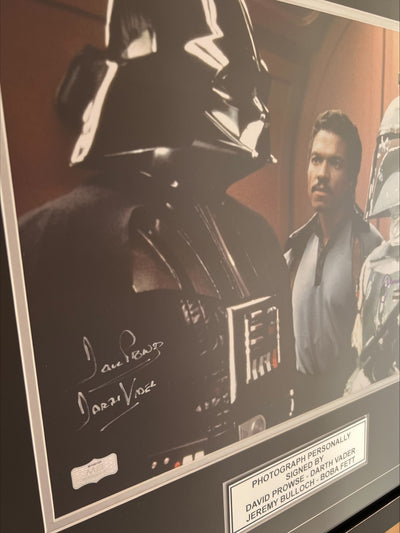 David Prowse Jeremy Bulloch Signed Star Wars Inscribed Darth Vader Boba Fett Beckett Authentication