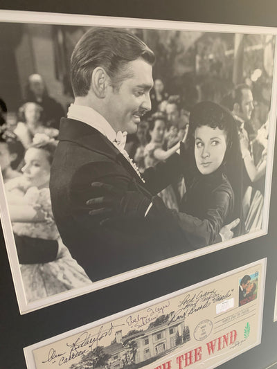 Ann Rutherford Evelyn Keys Cammie King Fred Crane Rand Brooks Signed Gone with the Wind Framed With full Certificate Of Authenticity