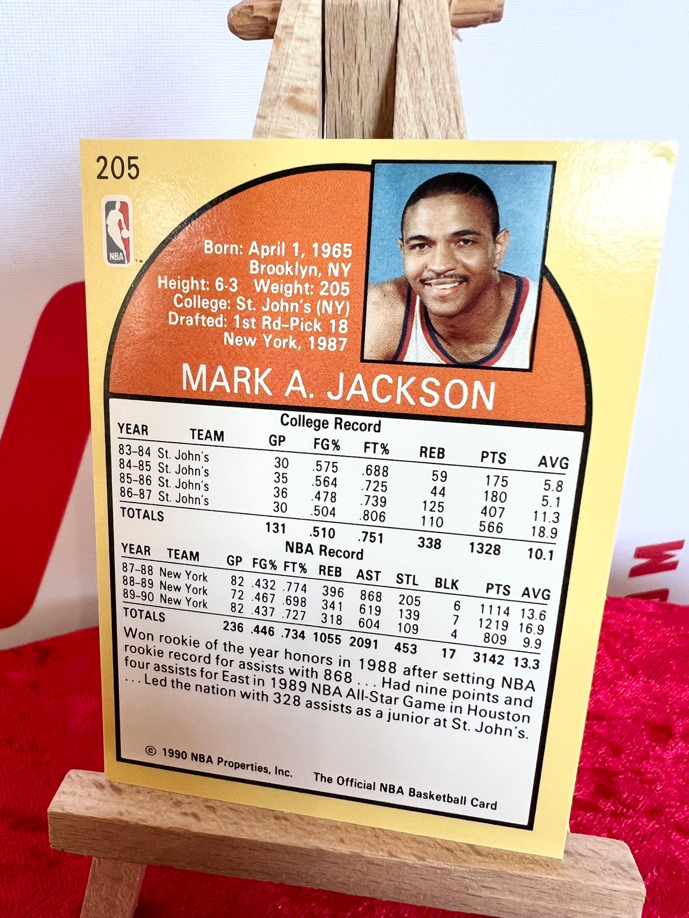 Mark Jackson 1990-91 NBA Hoops #205 Menendez Brothers Sitting Courtsid –  MJB Memorabilia