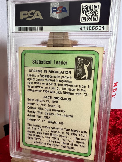 Jack Nicklaus 1981 Donruss Rookie Card RC Signed PSA DNA AUTO