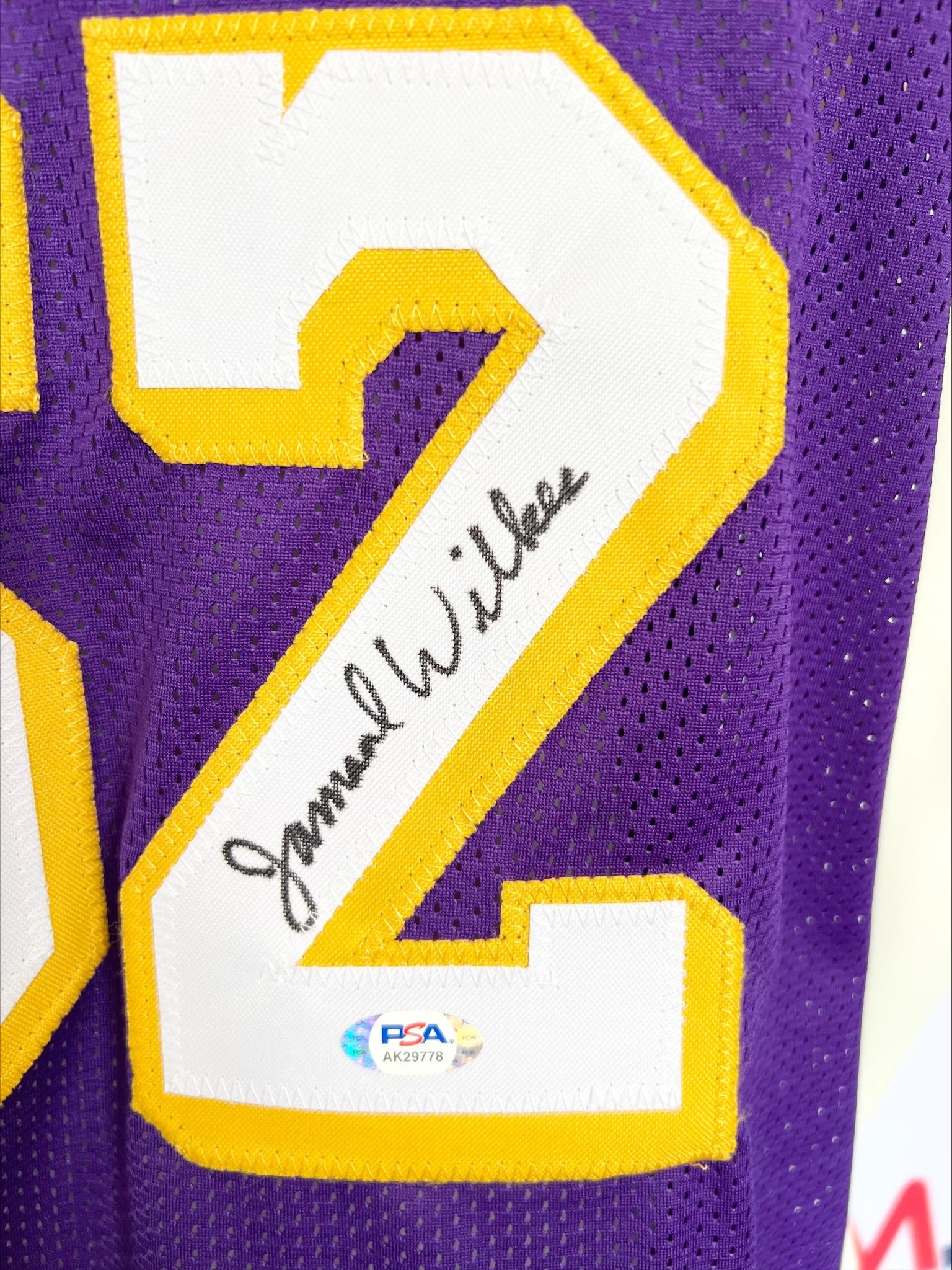 Jamaal Wilkes Autographed Signed La Lakers Purple Home Jersey PSA COA – MJB Memorabilia