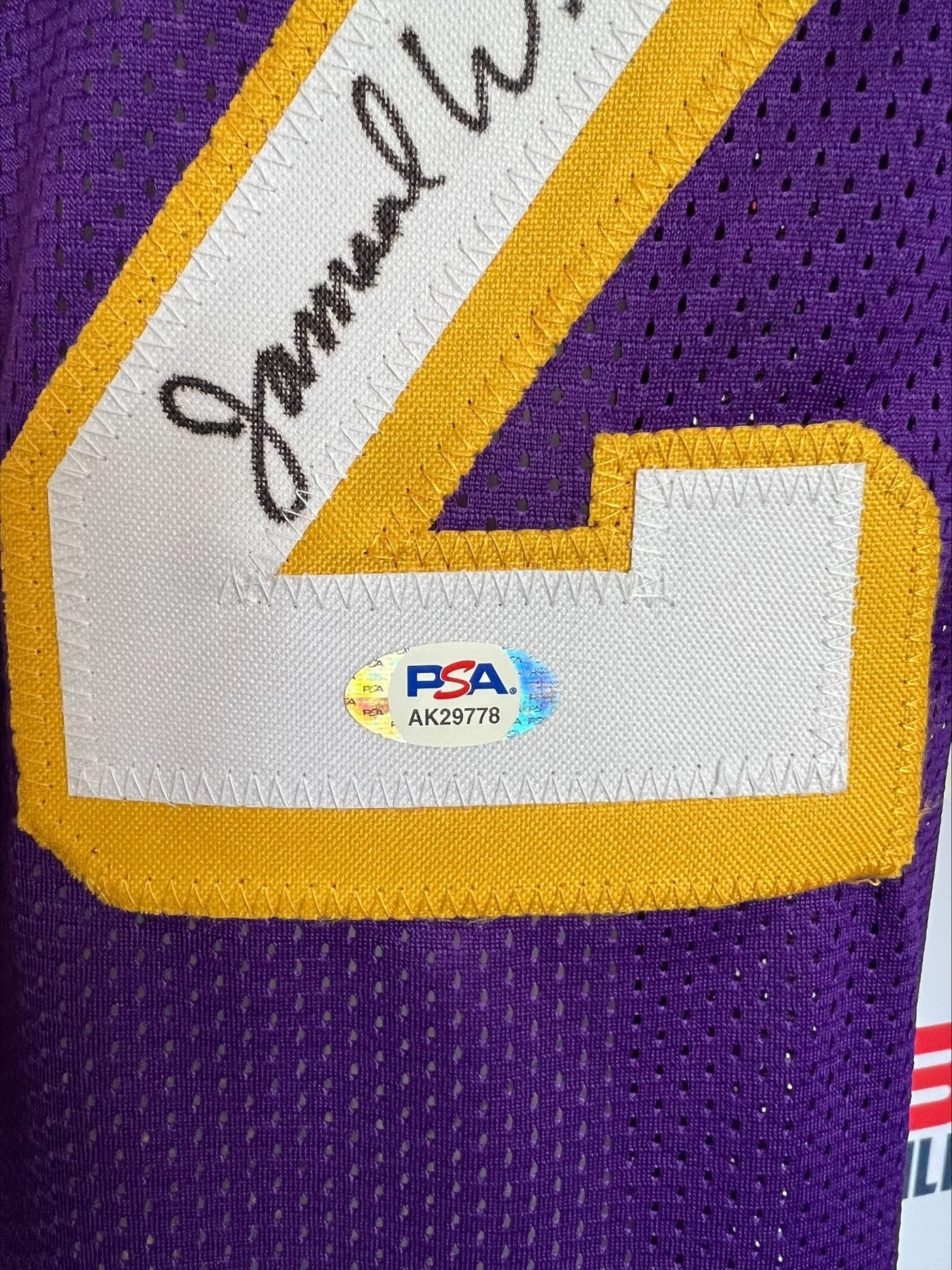 Jamaal Wilkes Autographed Signed La Lakers Purple Home Jersey PSA COA NBA Champ