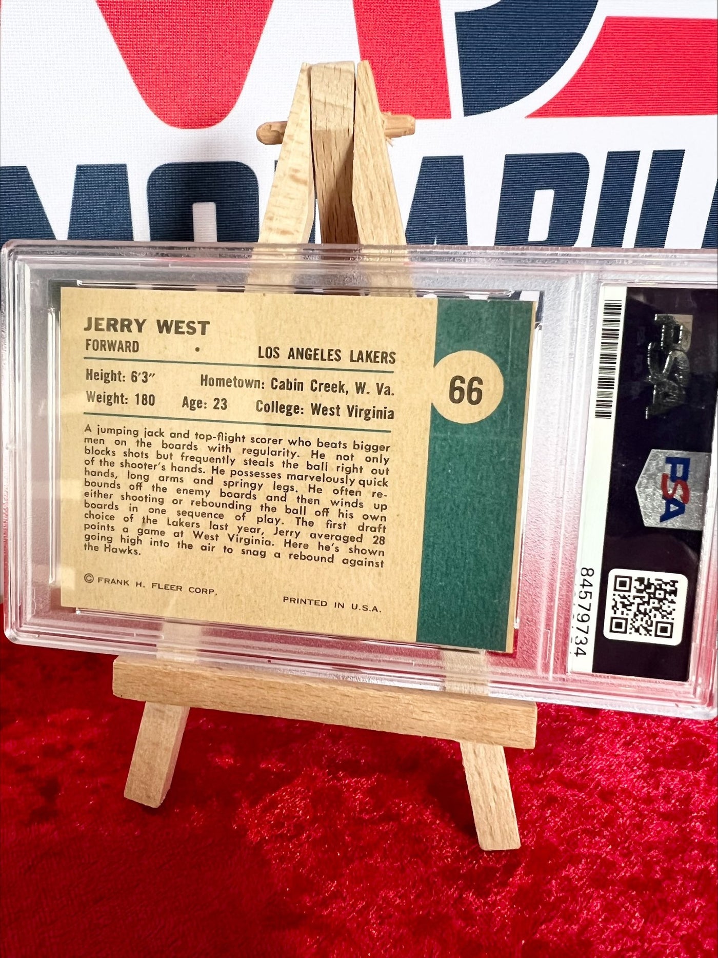 Jerry West Signed 1961-62 Fleer #66 IA5 with Multiple Inscriptions PSA 10 RARE 