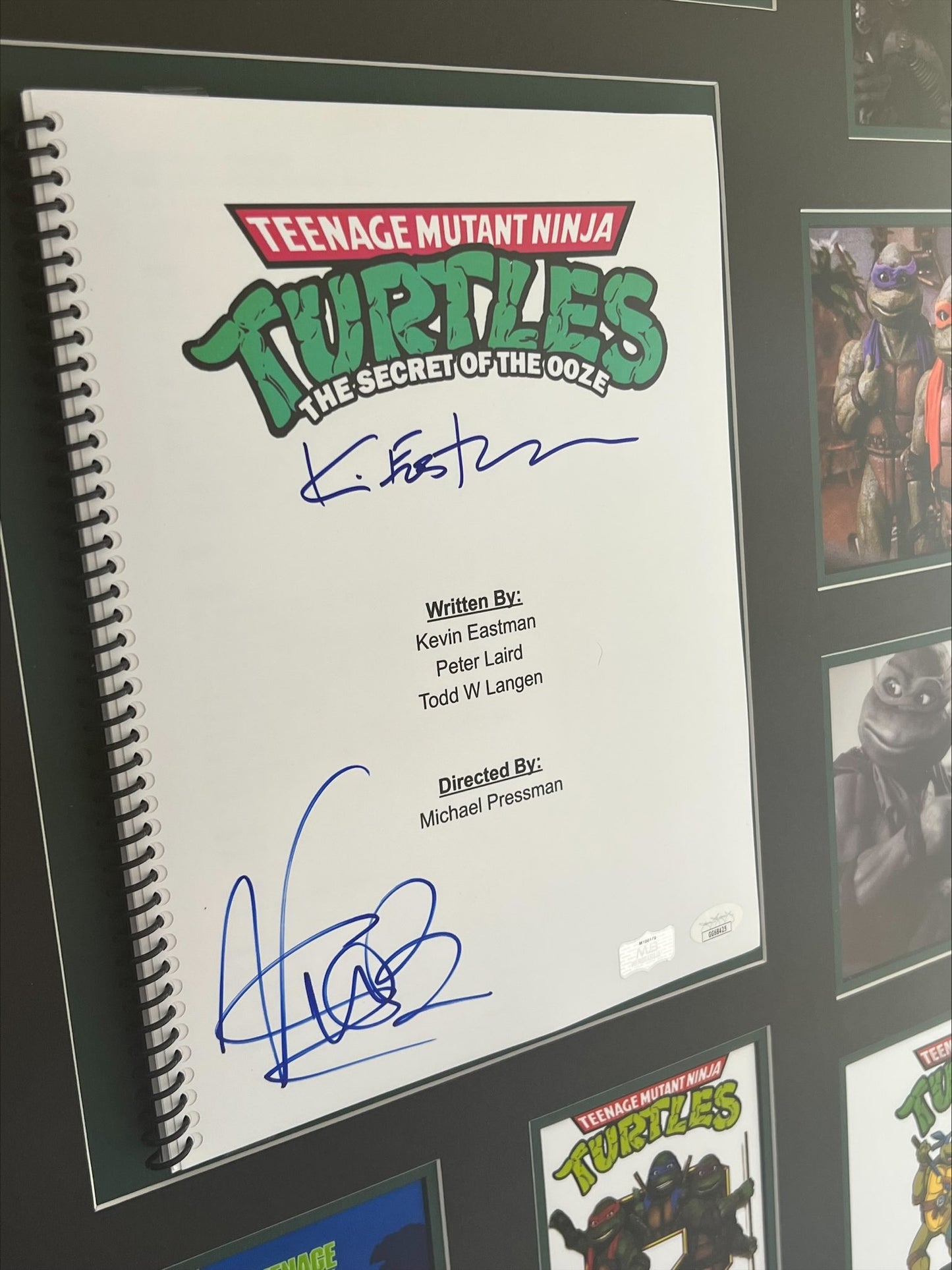 Kevin Eastman and Vanilla Ice Dual Signed Teenage Mutant Ninja Turtles Script JSA Authentication RARE