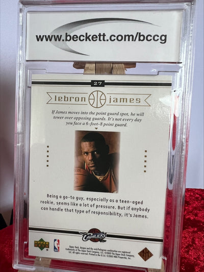 Lebron James 2003 Upper Deck Card BCCG 10 Mint