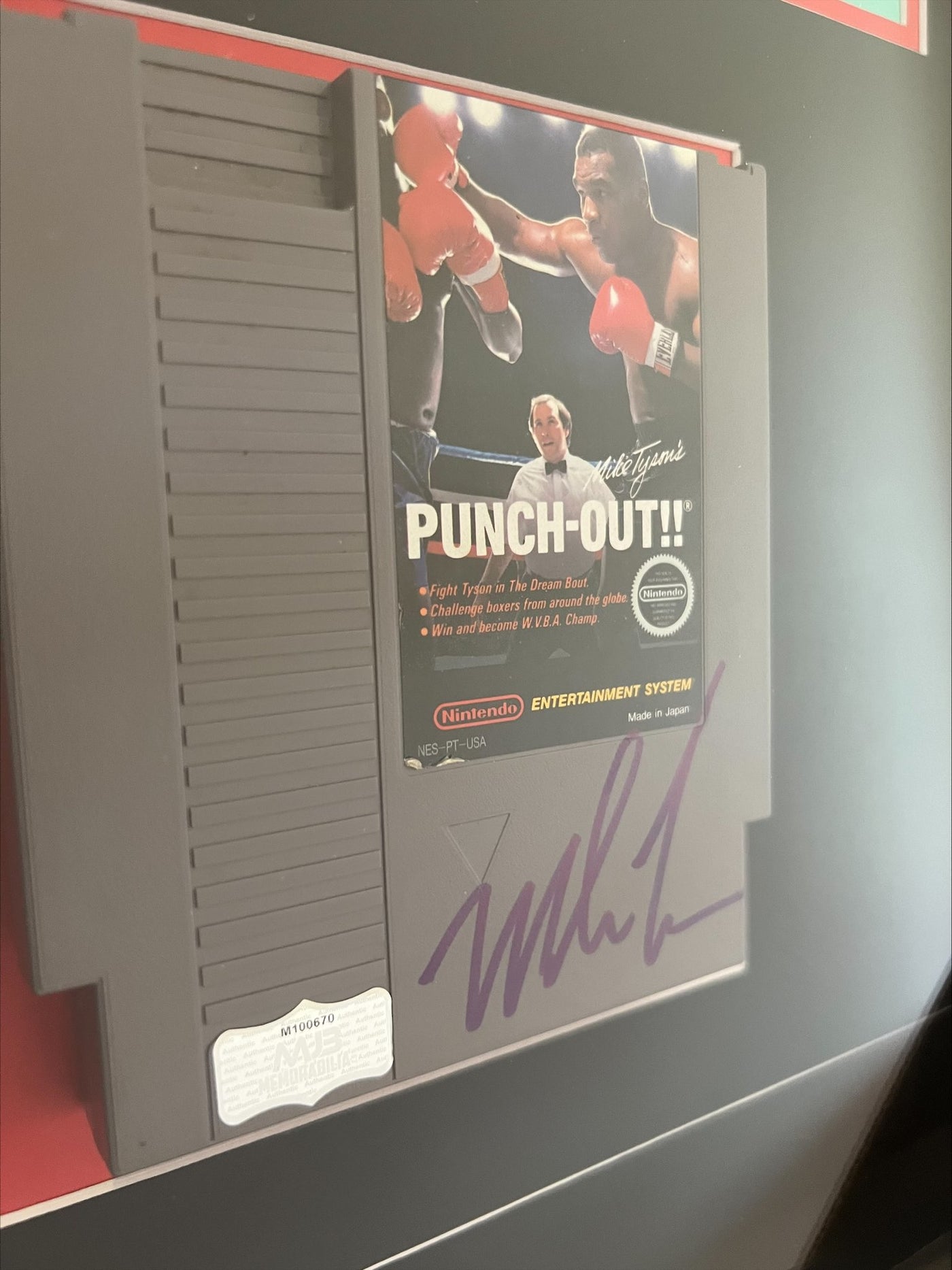 Mike Tyson Signed Original 1987 Punch Out Video Game Cartridge