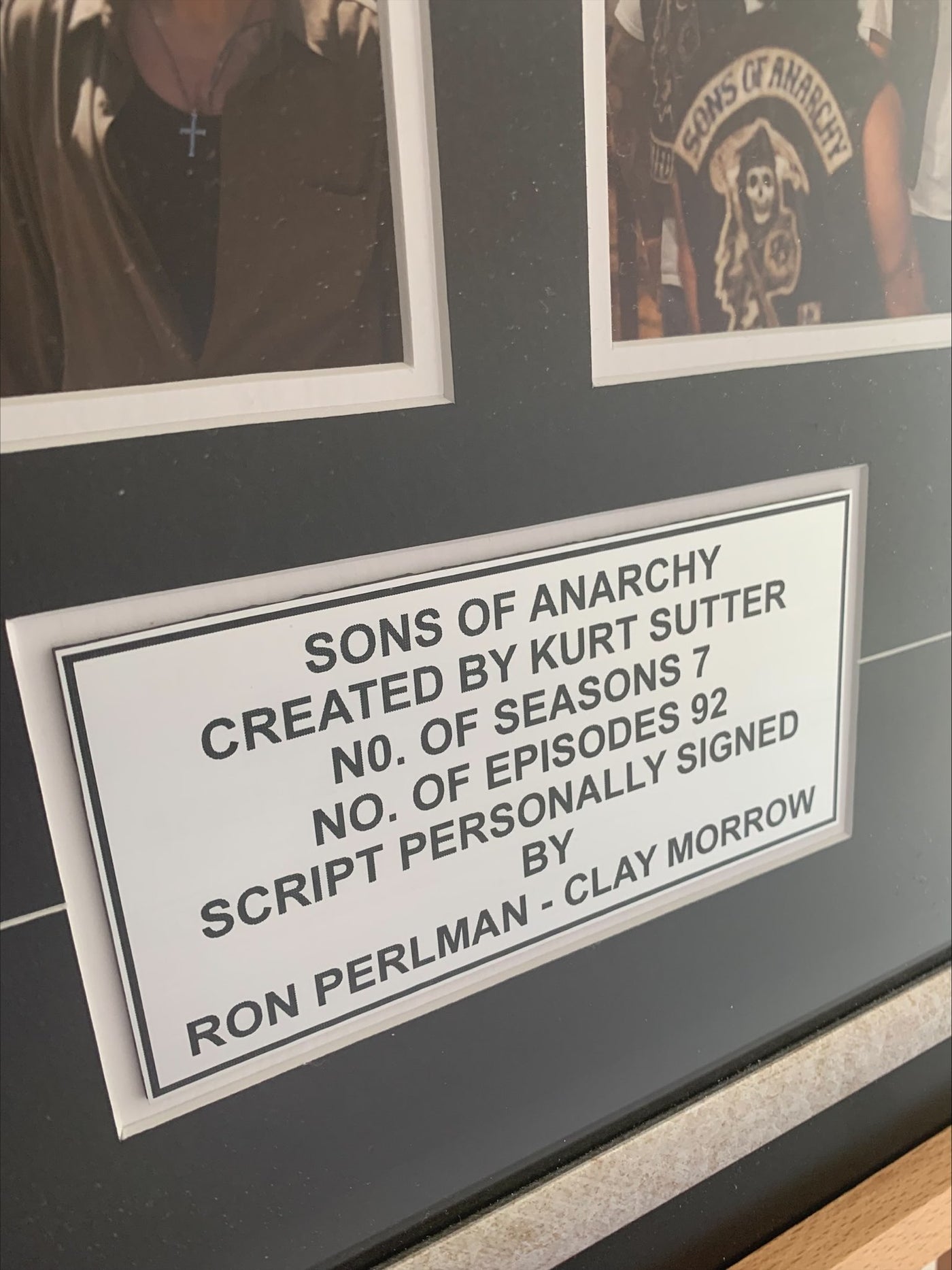 Ron Perlman Signed Sons of Anarchy Script Clay Morrow Authentic Framed Script Beckett Authentication