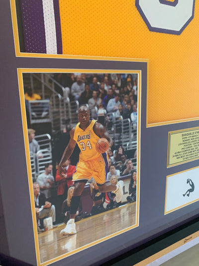 Shaq Signed LA Lakers Jersey  Framed with JSA Authentication with Photos