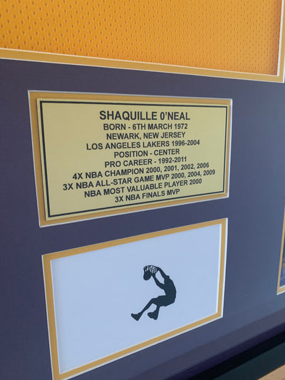 Shaq Signed LA Lakers Jersey  Framed with JSA Authentication with Photos
