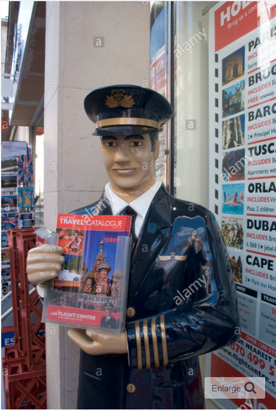 Flight Centre Vintage Pilot Statue 80s Rare