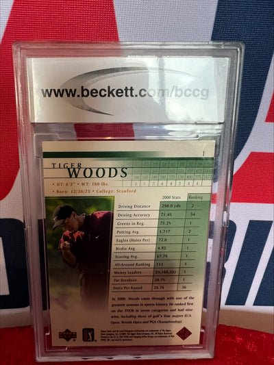 Tiger Woods Rookie Card 2001 Upper Deck Beckett Graded 10 Mint