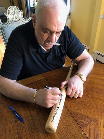 Vincent Curatola Signed Baseball Bat  Johnny Sack Inscription  Rare Sopranos Memorabilia