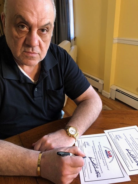 Vincent Curatola Signed Baseball Bat  Johnny Sack Inscription  Rare Sopranos Memorabilia